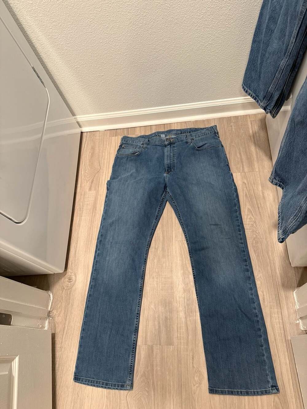 Carhartt Rugged Flex Relaxed Fit Jeans Size 38x32 Blue Denim Straight Leg